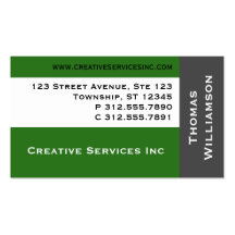 Modern Simplicity Green Business Cards