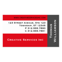 Modern Simplicity Red Business Cards