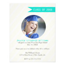 Modern Stripes Personalized Announcements