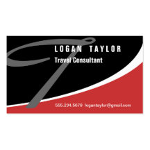 Modern Swoosh Monogram T Business Card Templates