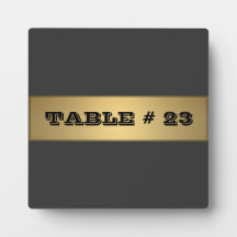 modern table number photo plaques