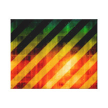 Modern Urban Vivid Striped Warning Canvas Prints