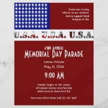Modern USA Flag Graphic Memorial Day Full Color Flyer