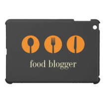 Modern utensils fork knife spoon food blogger ipad mini cases