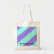 Modern violet blue diagonal stripes bag