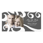 Modern Wedding Save the Date Photo Card- Dark Grey