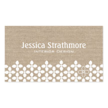 Modern White Flower Business Card