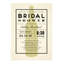 Modern Wine Bridal Shower Invitations