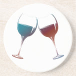 Modern Wine glasses art Coaster