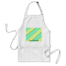 Modern yellow blue diagonal stripes aprons