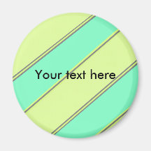 Modern yellow blue diagonal stripes fridge magnets
