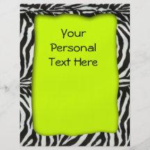 Modern zebra print flyer