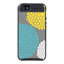Modern Zen Flowers in Grey Yellow Blue skinit case