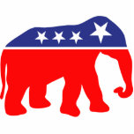 Modernised GOP Elephant Walking Right Photo Cutout