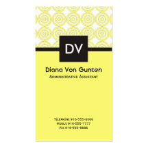 Modish Monogram Business Cards