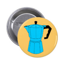 Moka Espresso Coffee Pot Pinback Button