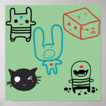Mokiyo Mokiyo characters! Print