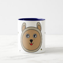 Mole Face Marsupial Head & Bees Mug
