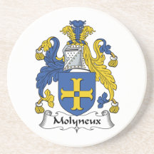 Molyneux Family Crest Drink Coasters