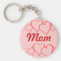 Mom Heart Chain Key Chain