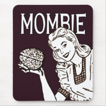Mombie Retro Zombie Mouse Mat