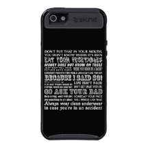 Momisms [b/w] iPhone 5 cover