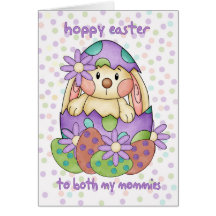 Mommies Easter Card With Easter Bunny - Greeting C