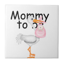mommy to be. Maternity Stork Tile