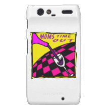 Moms Time Out Glass of Wine Motorola Droid RAZR Cover