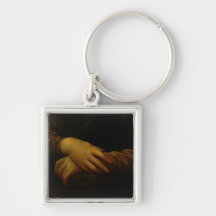 Mona Lisa, detail of her hands, c.1503-06 Key Chain