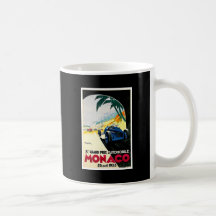 Monaco Grand Prix Car Race Travel Art Coffee Mugs