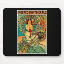 Monaco Monte Carlo Art Nouveau Mouse Pad