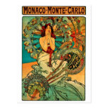 Monaco Monte Carlo Art Nouveau Postcard
