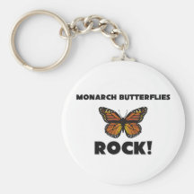 Monarch Butterflies Rock Key Chain