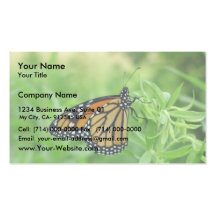 Monarch butterfly business card template