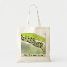 Monarch Butterfly Caterpillar Exploring A Milkweed Tote Bags