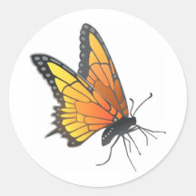 Monarch Butterfly in Flight Sticker