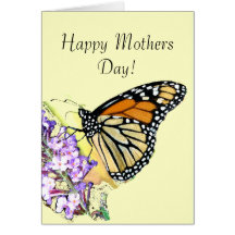Monarch Butterfly Mothers Day Card