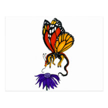 Monarch Dragon Fairy Post Card