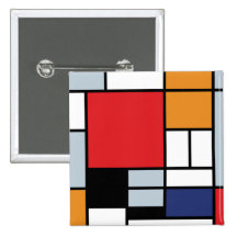 Mondrian - Composition With Large Red Plane Pin