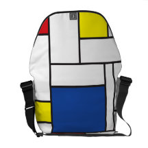 Mondrian Minimalist De Stijl Art Rickshaw Messenge Courier Bags