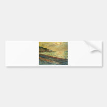 Monet Beach At Pourville Bumper Stickers