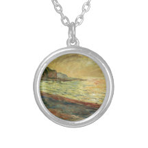 Monet Beach At Pourville Custom Necklace