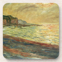Monet Beach At Pourville Drink Coasters