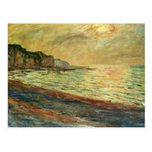 Monet Beach At Pourville Post Cards