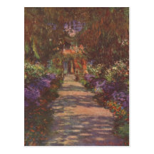 Monet, Claude Gartenweg 1902 Technique ?l auf Lein Post Cards