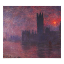 Monet Houses of Parliament at Sunset Print Photo Print