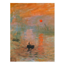 Monet Painting Postcard