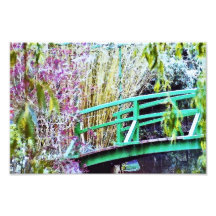 Monet's Bridge with Flowers Art Photo