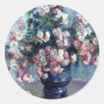 Monet's Chrysanthemums Fine Art Sticker